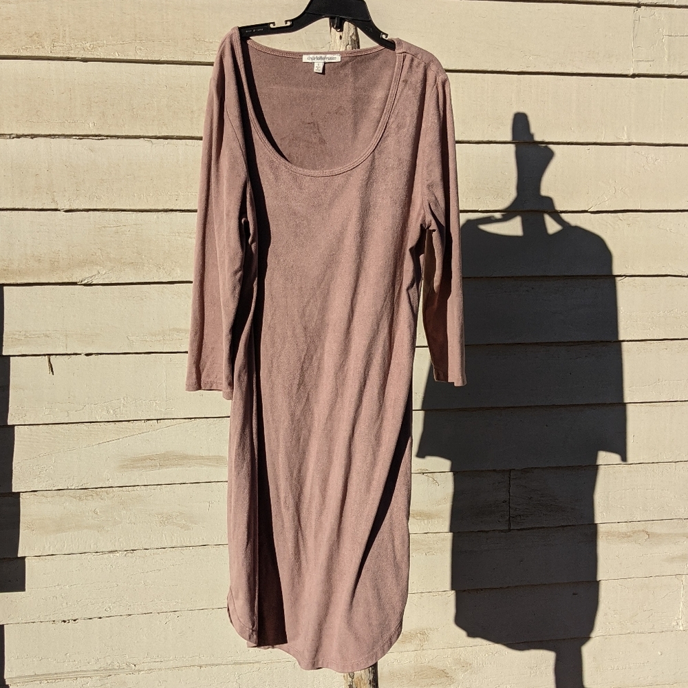 Suede Dusty Rose Dress
